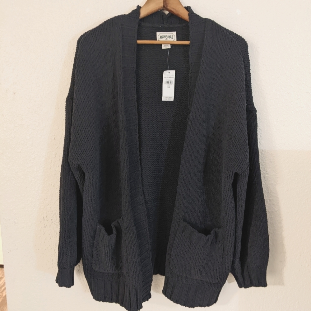 AE Oversized Relaxed Fit Open Cardigan